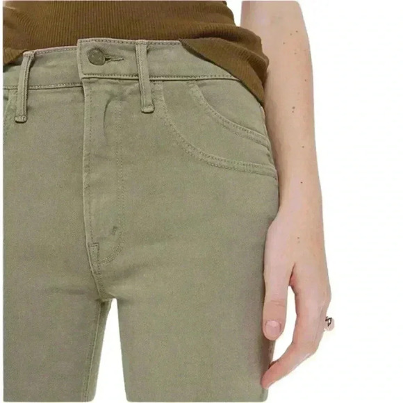 NEW MOTHER STASH MID RISE DAZZLER ANKLE Second Chance oil green Size 25 - Picture 3 of 10